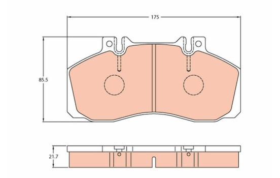 Kit de plaquettes de frein, frein à disque GDB5050 TRW, Image 3