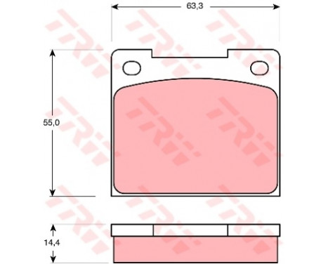 Kit de plaquettes de frein, frein à disque GDB533 TRW