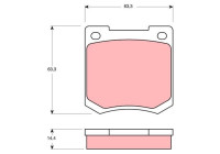 Kit de plaquettes de frein, frein à disque GDB535 TRW