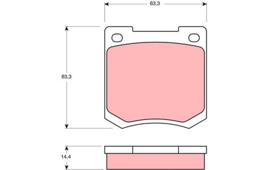 Kit de plaquettes de frein, frein à disque GDB535 TRW