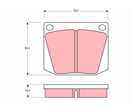 Kit de plaquettes de frein, frein à disque GDB541 TRW