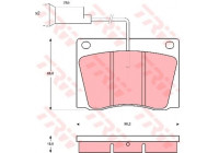 Kit de plaquettes de frein, frein à disque GDB569 TRW
