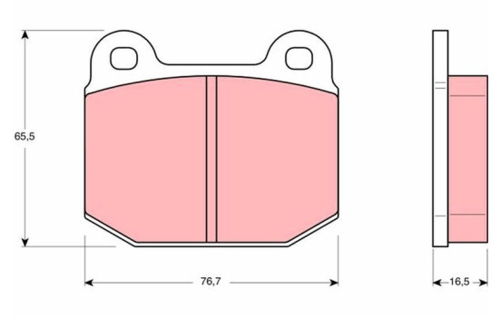 Kit de plaquettes de frein, frein à disque GDB611 TRW, Image 2