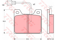 Kit de plaquettes de frein, frein à disque GDB627 TRW