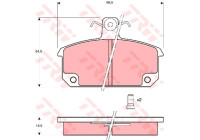 Kit de plaquettes de frein, frein à disque GDB632 TRW