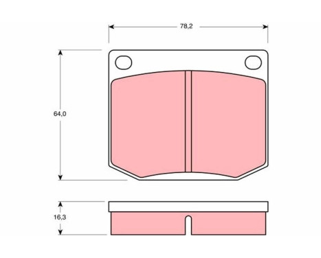 Kit de plaquettes de frein, frein à disque GDB637 TRW, Image 2