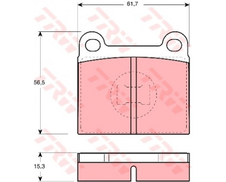 Kit de plaquettes de frein, frein à disque GDB648 TRW