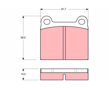 Kit de plaquettes de frein, frein à disque GDB656 TRW, Image 2