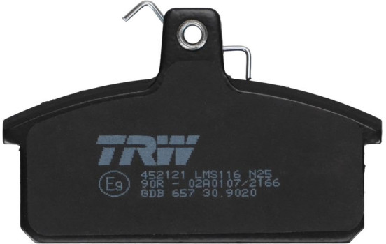 Kit de plaquettes de frein, frein à disque GDB657 TRW, Image 3