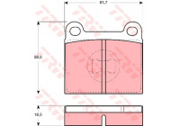 Kit de plaquettes de frein, frein à disque GDB663 TRW