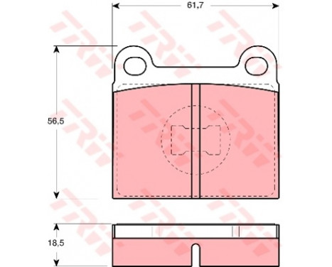 Kit de plaquettes de frein, frein à disque GDB663 TRW