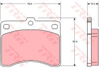 Kit de plaquettes de frein, frein à disque GDB736 TRW