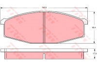 Kit de plaquettes de frein, frein à disque GDB747 TRW
