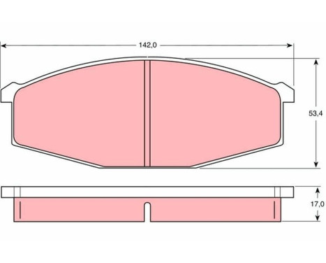 Kit de plaquettes de frein, frein à disque GDB747 TRW, Image 2