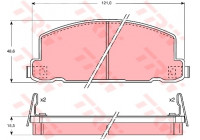 Kit de plaquettes de frein, frein à disque GDB749 TRW