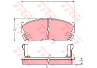 Kit de plaquettes de frein, frein à disque GDB750 TRW