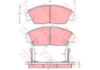 Kit de plaquettes de frein, frein à disque GDB763 TRW