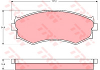 Kit de plaquettes de frein, frein à disque GDB765 TRW