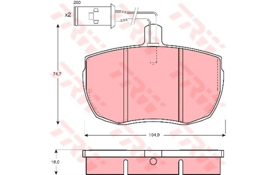 Kit de plaquettes de frein, frein à disque GDB779 TRW