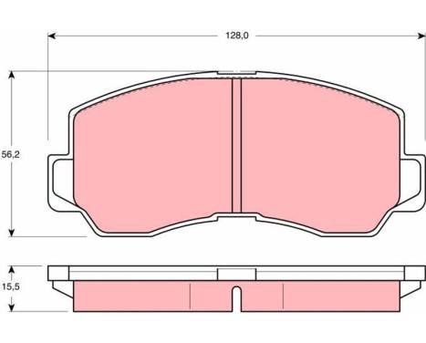 Kit de plaquettes de frein, frein à disque GDB785 TRW, Image 2