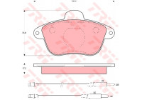 Kit de plaquettes de frein, frein à disque GDB796 TRW