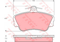 Kit de plaquettes de frein, frein à disque GDB812 TRW