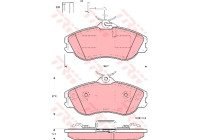 Kit de plaquettes de frein, frein à disque GDB816 TRW