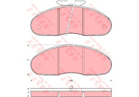 Kit de plaquettes de frein, frein à disque GDB827 TRW