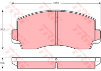 Kit de plaquettes de frein, frein à disque GDB828 TRW