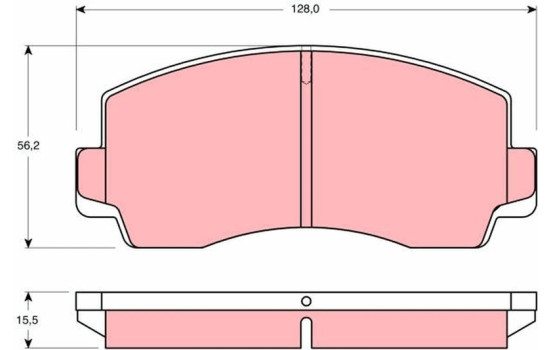 Kit de plaquettes de frein, frein à disque GDB828 TRW, Image 2