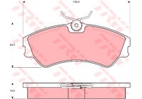 Kit de plaquettes de frein, frein à disque GDB862 TRW