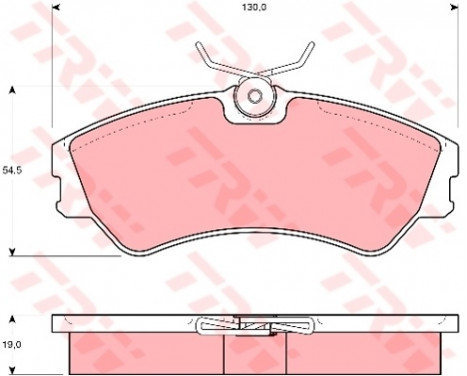 Kit de plaquettes de frein, frein à disque GDB862 TRW