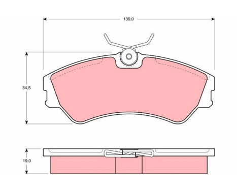 Kit de plaquettes de frein, frein à disque GDB862 TRW, Image 2