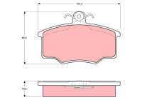 Kit de plaquettes de frein, frein à disque GDB863 TRW