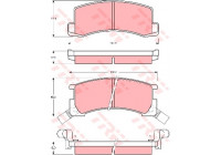 Kit de plaquettes de frein, frein à disque GDB871 TRW