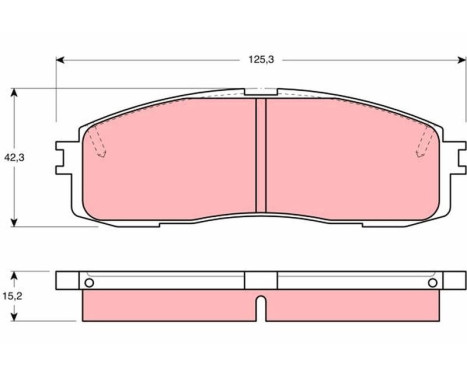 Kit de plaquettes de frein, frein à disque GDB872 TRW, Image 2