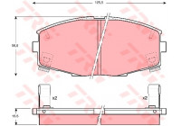 Kit de plaquettes de frein, frein à disque GDB880 TRW