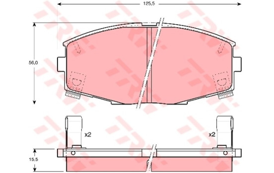 Kit de plaquettes de frein, frein à disque GDB880 TRW