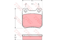 Kit de plaquettes de frein, frein à disque GDB914 TRW