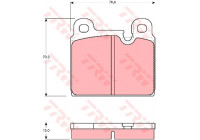 Kit de plaquettes de frein, frein à disque GDB918 TRW