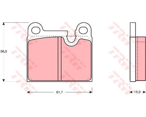 Kit de plaquettes de frein, frein à disque GDB919 TRW