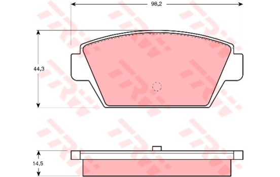 Kit de plaquettes de frein, frein à disque GDB945 TRW