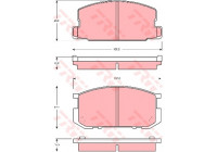 Kit de plaquettes de frein, frein à disque GDB954 TRW