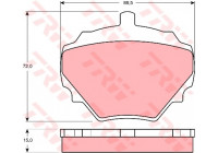 Kit de plaquettes de frein, frein à disque GDB974 TRW
