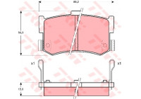 Kit de plaquettes de frein, frein à disque GDB994 TRW