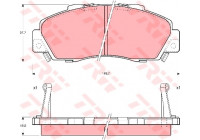 Kit de plaquettes de frein, frein à disque GDB995 TRW