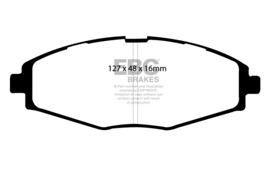 Kit de plaquettes de frein, frein à disque Greenstuff DP21212 EBC, Image 4
