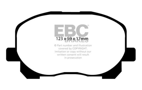 Kit de plaquettes de frein, frein à disque Greenstuff DP21455 EBC, Image 4