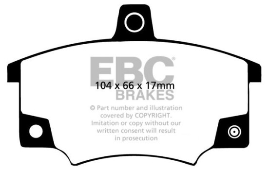 Kit de plaquettes de frein, frein à disque Greenstuff DP24202 EBC