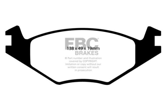 Kit de plaquettes de frein, frein à disque Greenstuff DP25172 EBC